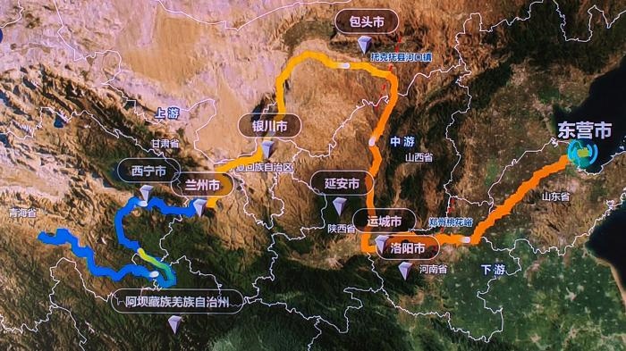 △黃河發(fā)源于青藏高原，呈“幾”字形流經(jīng)青海、四川、甘肅、寧夏、內(nèi)蒙古、山西、陜西、河南、山東9省區(qū)，全長5464公里。(資料圖)