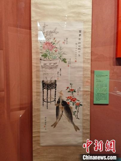 梅蘭芳等合作富貴平安圖軸?！∩虾Ｊ袣v史博物館 供圖