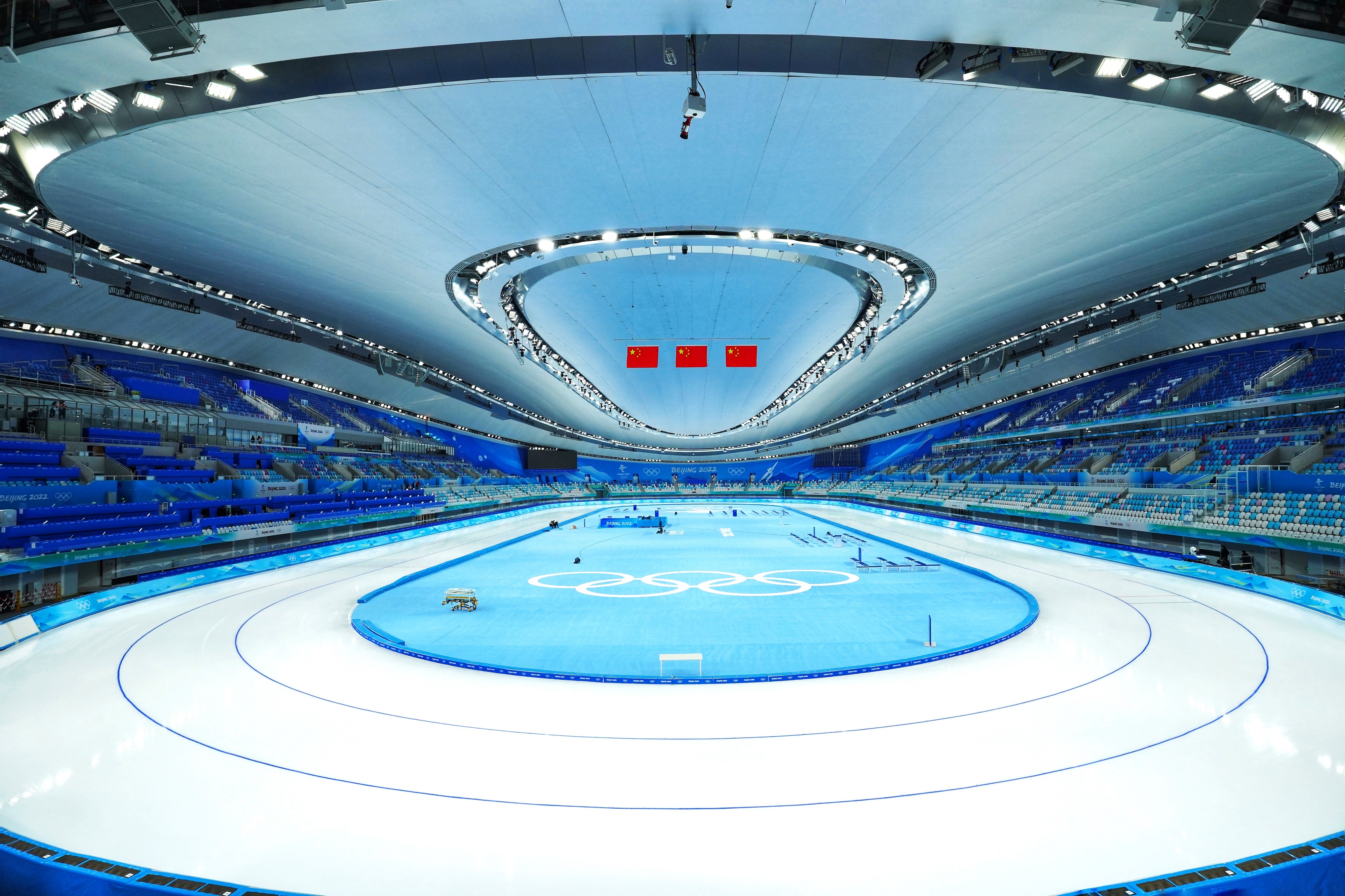 △國(guó)家速滑館，2022年1月4日，習(xí)近平總書記到這里調(diào)研。(圖/總臺(tái)國(guó)廣記者李晉拍攝)