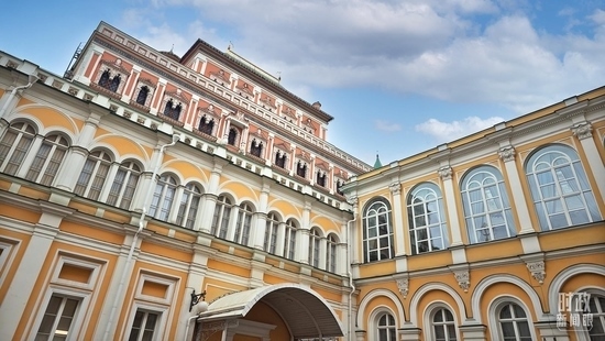  △當(dāng)?shù)貢r(shí)間3月21日，莫斯科，克里姆林宮。（總臺(tái)央廣記者潘毅拍攝）