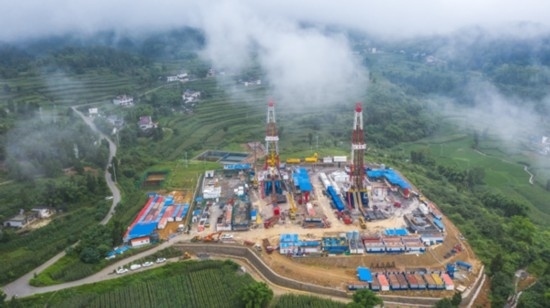 江漢油田涪陵頁(yè)巖氣田。涪陵頁(yè)巖氣公司供圖