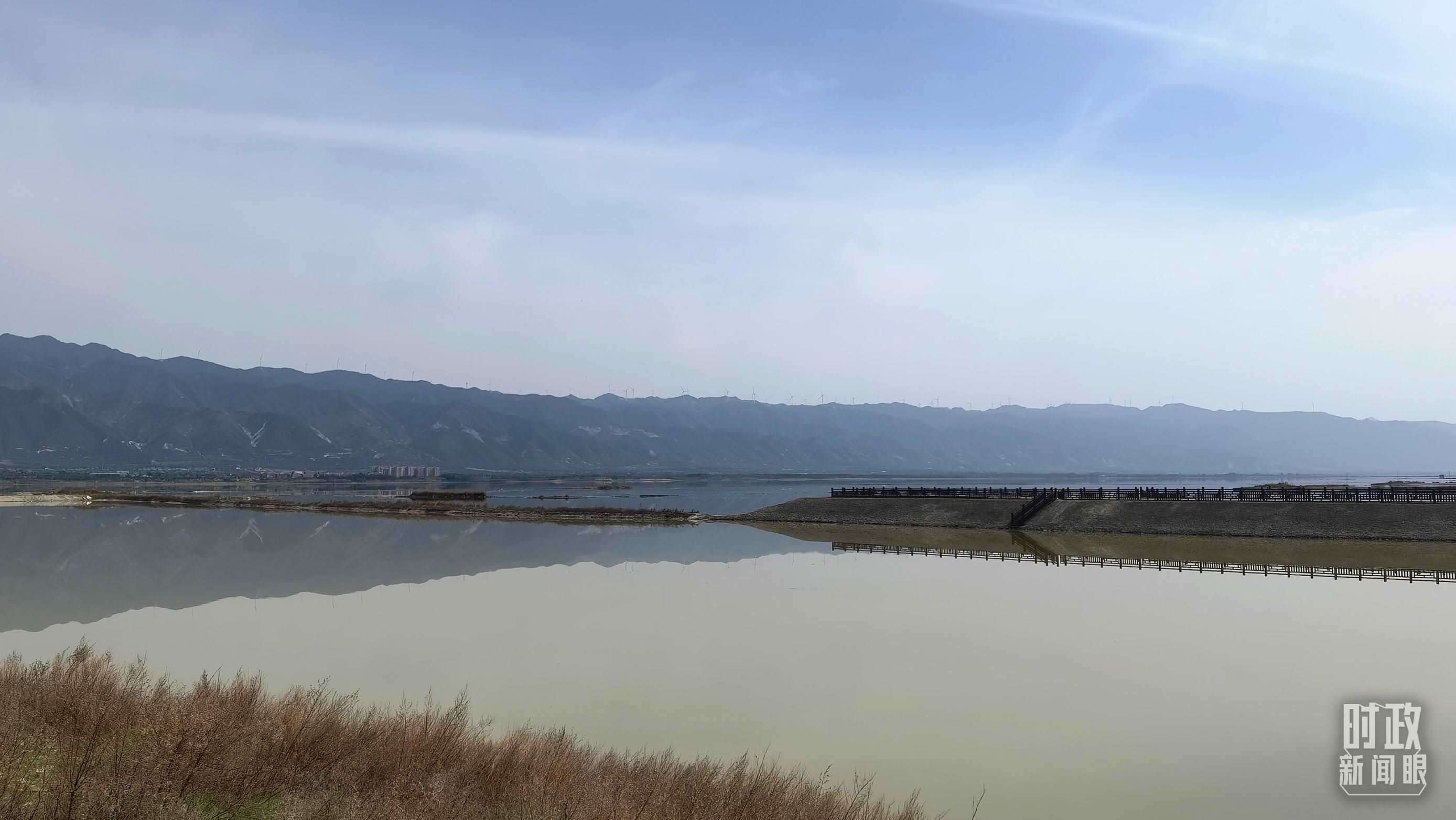 △運城鹽湖。（總臺央視記者馬亞陽拍攝）