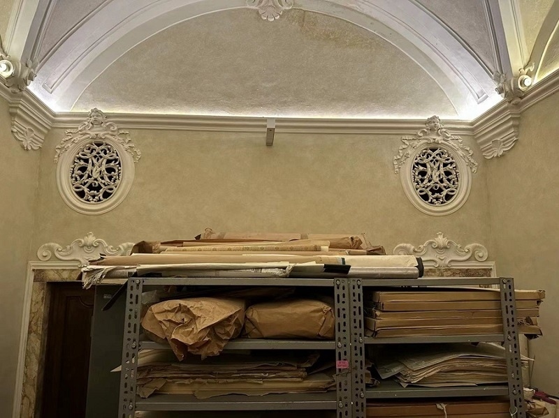 美第奇洛倫佐圖書館保存古籍。中藝國際供圖