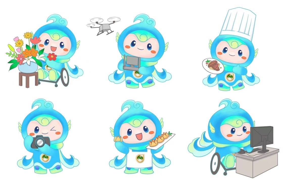 大賽吉祥物“泉能能”。濟(jì)南市籌委會(huì)供圖