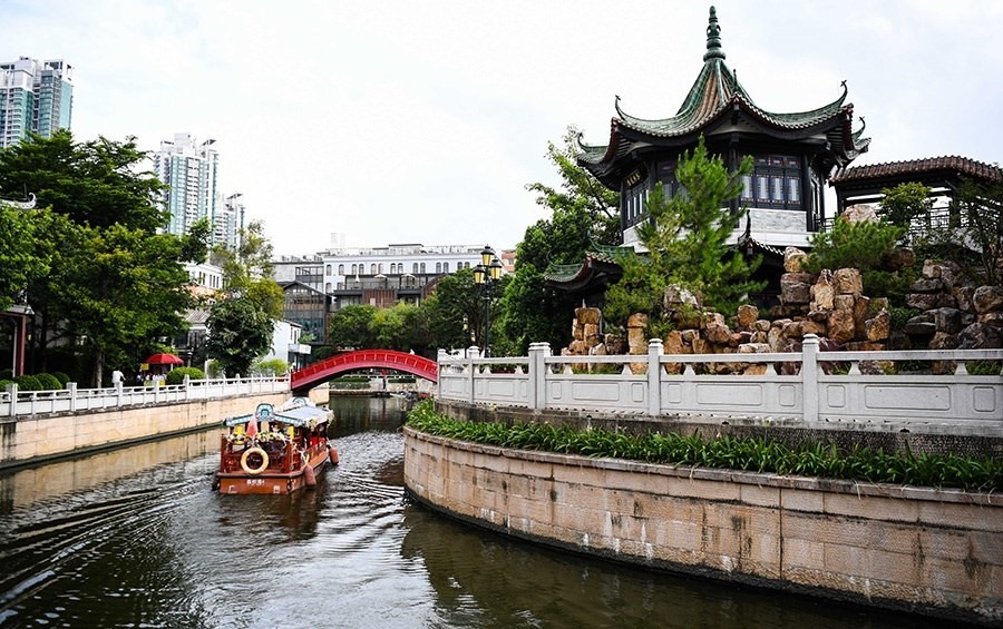 2022年7月19日拍攝的廣州永慶坊一角。新華社記者 鄧華 攝