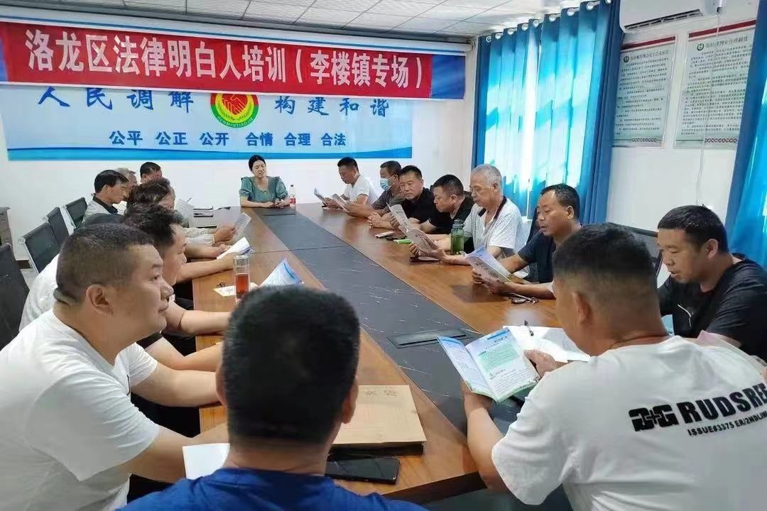 河南省洛陽市洛龍區(qū)李樓司法所開展《民法典》專題普法講座暨“法律明白人”培訓(xùn)。河南省司法廳供圖