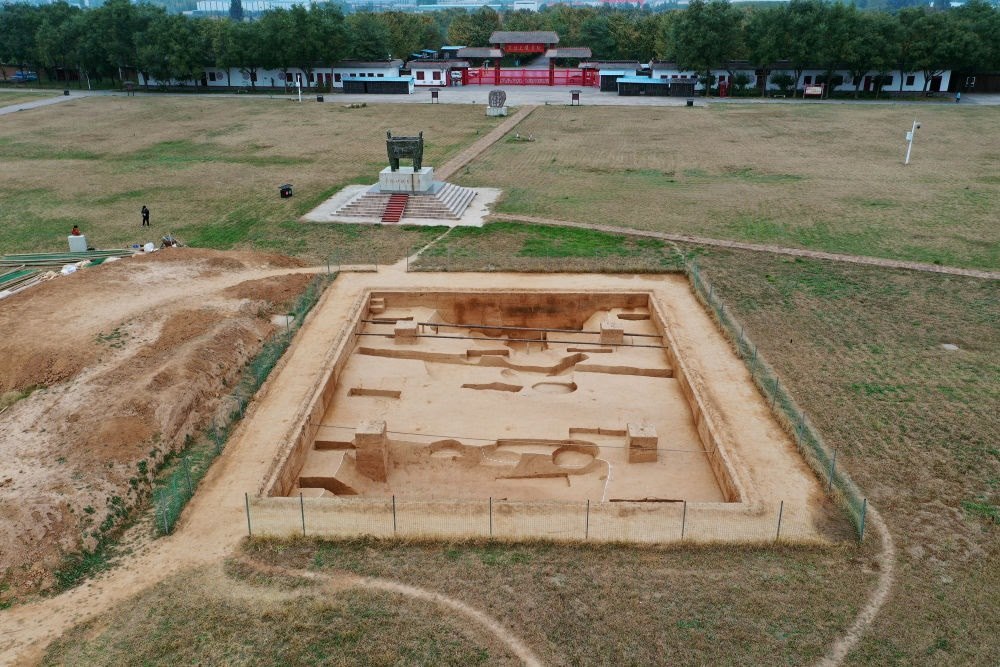 2022年河南安陽市殷墟商王陵區(qū)第三地點(diǎn)發(fā)掘現(xiàn)場（資料照片）。新華社發(fā)