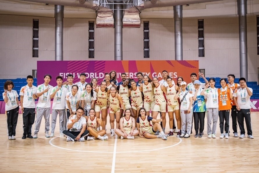 成都大運會葡萄牙女子籃球隊。 受訪者供圖