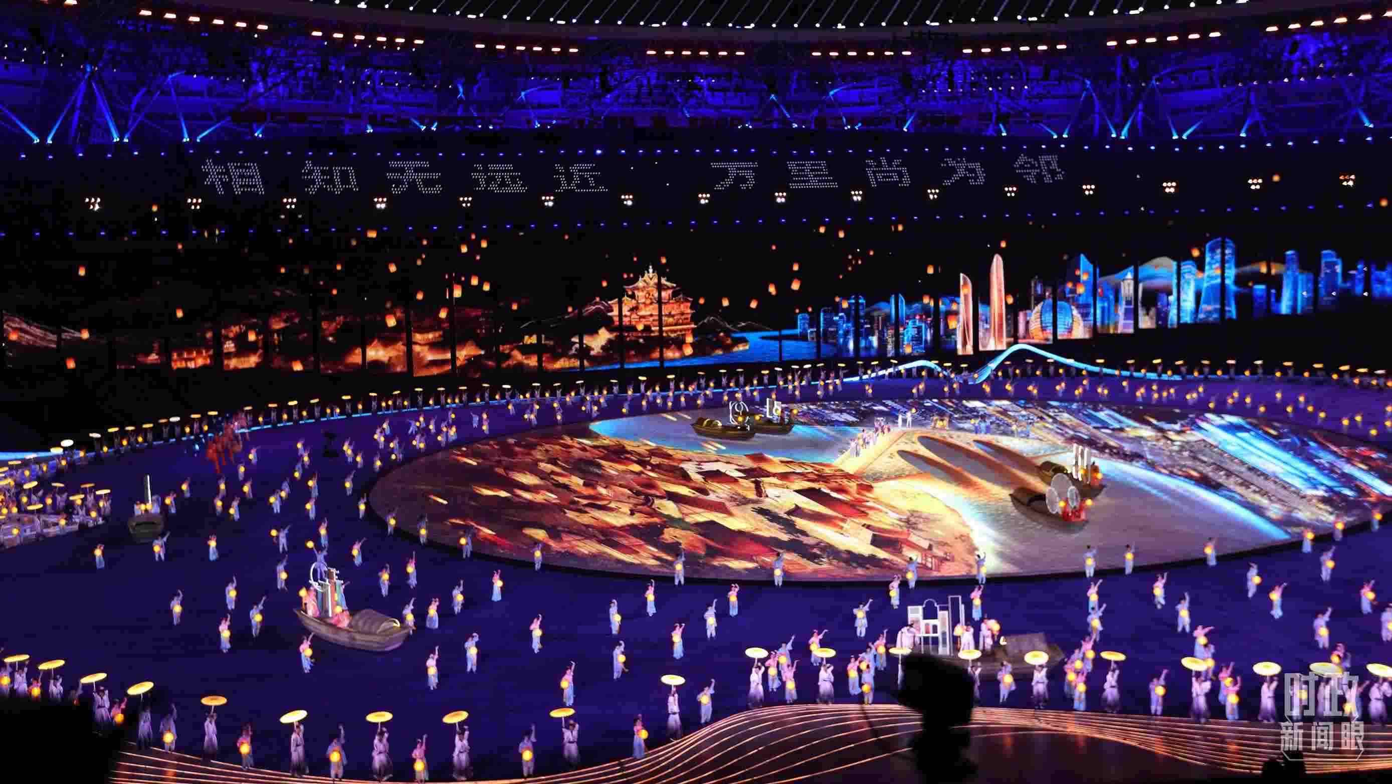 △杭州第19屆亞運(yùn)會(huì)開幕式。（總臺央視記者魏幫軍拍攝）