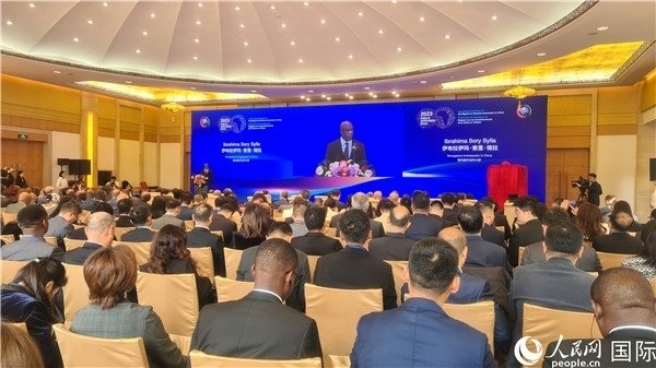 塞內(nèi)加爾駐華大使致辭。人民網(wǎng)記者 萬宇攝
