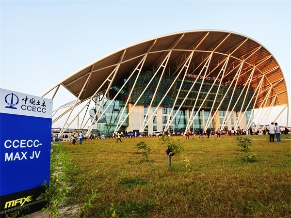 孟加拉國建筑面積最大鐵路車站——科考斯巴扎車站。中國土木工程集團有限公司供圖