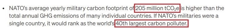 看看北約的“碳足跡”，就知道西方的氣候承諾有多扯
