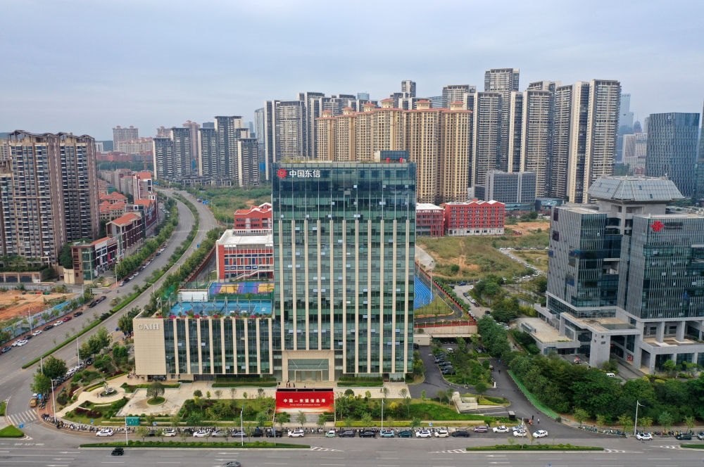 中國—東盟信息港（無人機照片）。