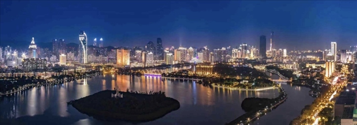 筼筜夜色。（圖源：人民日?qǐng)?bào)）