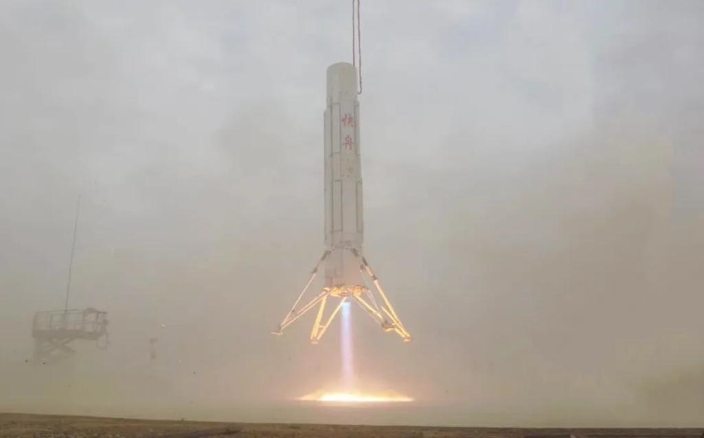 圖為垂直起降試驗(yàn)。（中國(guó)航天科工集團(tuán)供圖）