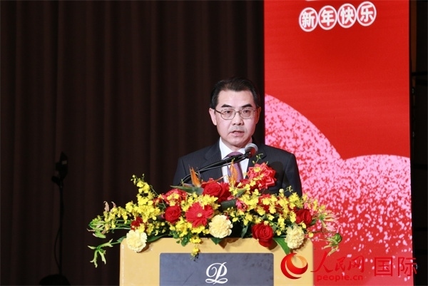 中國駐日本大使吳江浩致辭。人民網(wǎng) 許可攝