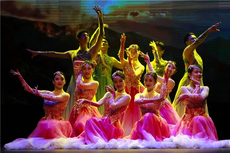 2024年“四海同春”慰?jī)S訪演團(tuán)亞太團(tuán)新西蘭惠靈頓演出現(xiàn)場(chǎng)。圖片由陸欣讌、孟韜、葉勇提供