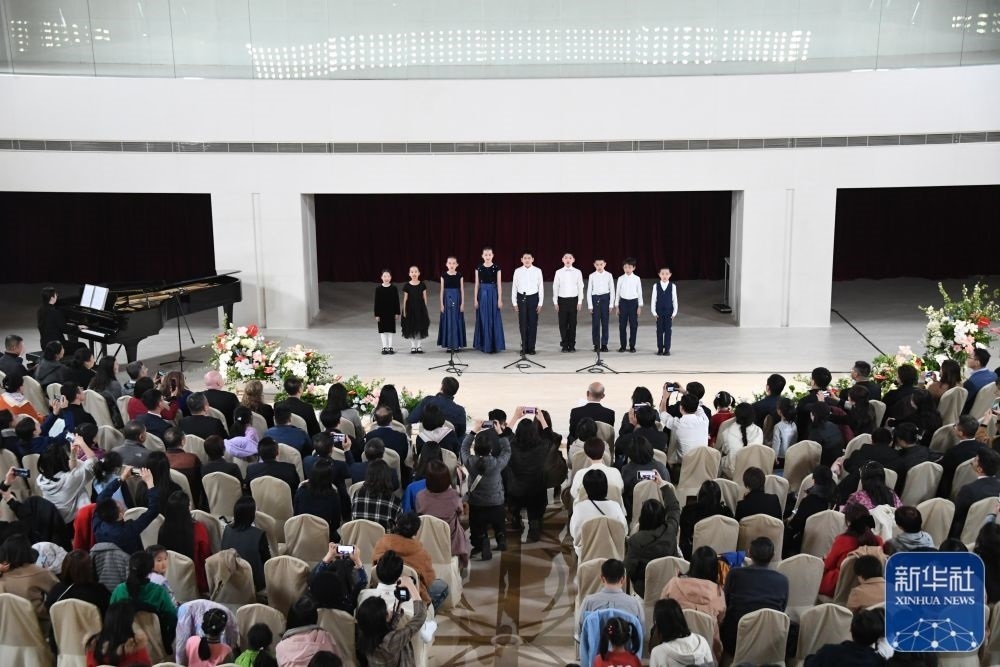 3月21日，金融街童聲合唱團在音樂會上演出。新華社記者 任超 攝