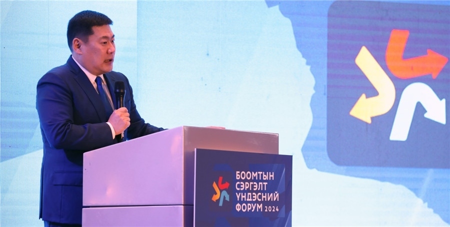 1.奧云額爾登總理致辭。圖片來源：蒙政府官網