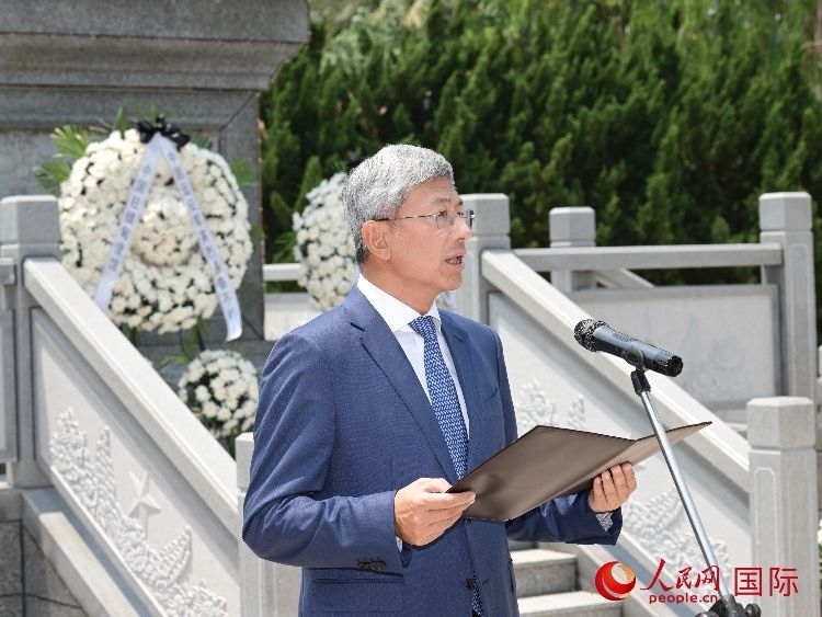 陳海大使發(fā)表致辭。人民網(wǎng)記者 謝佳君攝