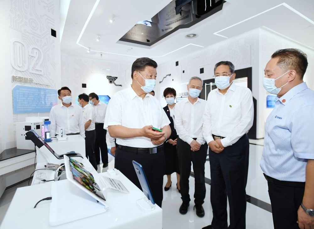 2020年8月19日下午，習(xí)近平總書記在安徽省合肥市參觀安徽創(chuàng)新館，了解安徽省科技創(chuàng)新和新興產(chǎn)業(yè)發(fā)展情況。