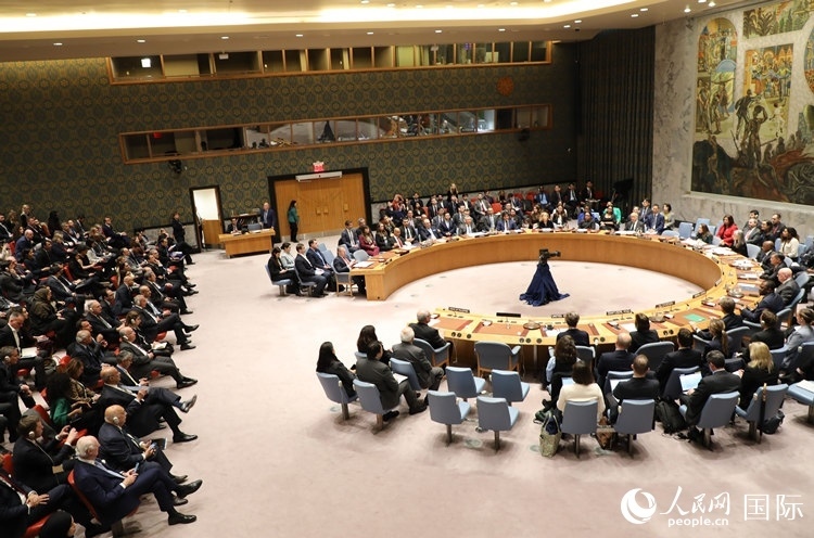 4月18日，聯(lián)合國總部安理會投票現(xiàn)場。 人民網(wǎng)記者 李志偉攝