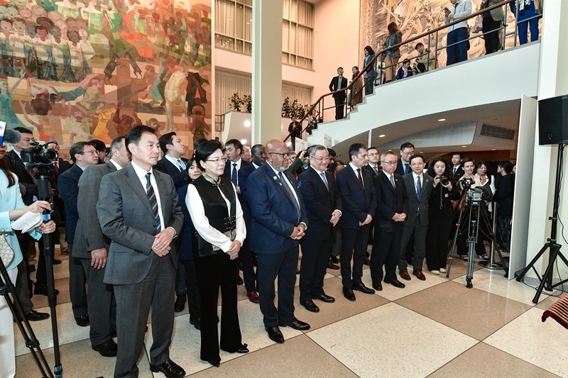 圖為“遇鑒漢字，和合共生”漢字展活動現(xiàn)場。（主辦方供圖）