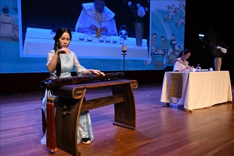 活動現(xiàn)場茶藝古琴表演。新加坡中國文化中心供圖
