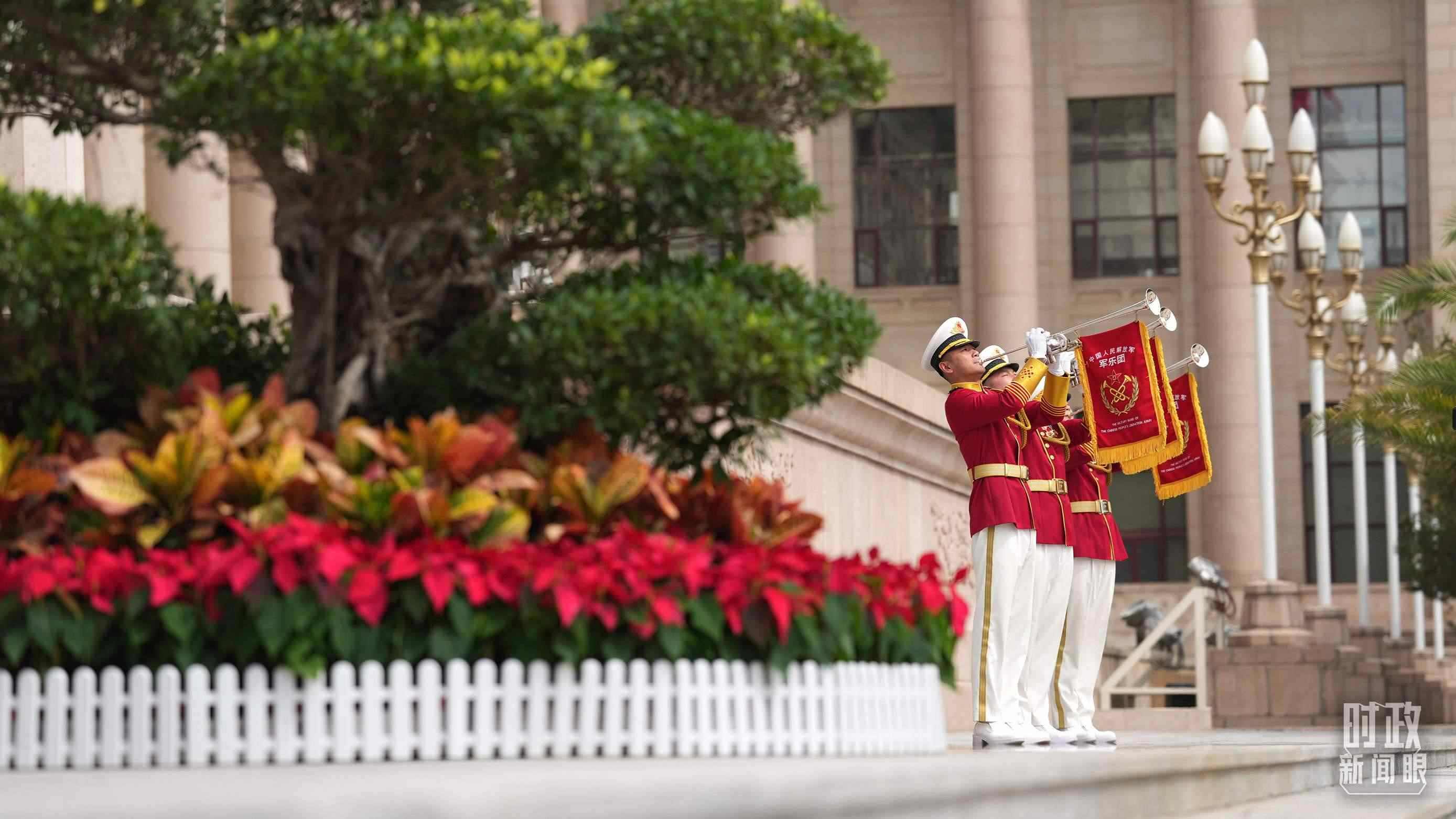 △歡迎儀式現(xiàn)場。（總臺國廣記者李晉拍攝）