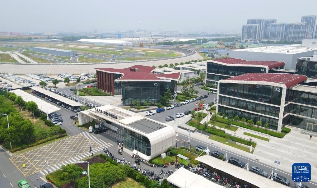 大眾汽車（安徽）有限公司外景（無人機照片，2024年6月7日攝）。新華社記者 郭晨 攝