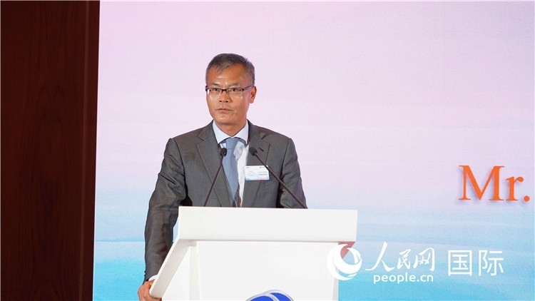 中國駐南非使館鄭冰開公使發(fā)言。 人民網(wǎng) 張茜 攝