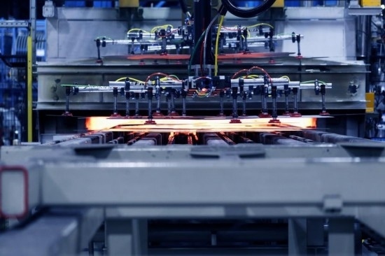 這是海斯坦普零件生產(chǎn)線（資料照片）。新華社發(fā)