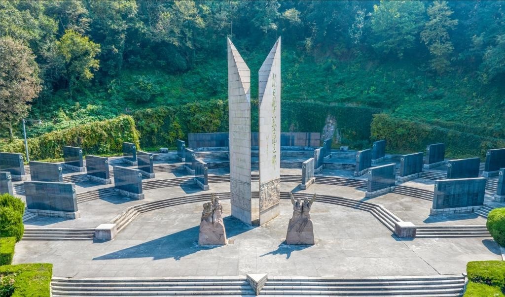 抗日航空英烈紀(jì)念碑廣場。（受訪單位供圖）