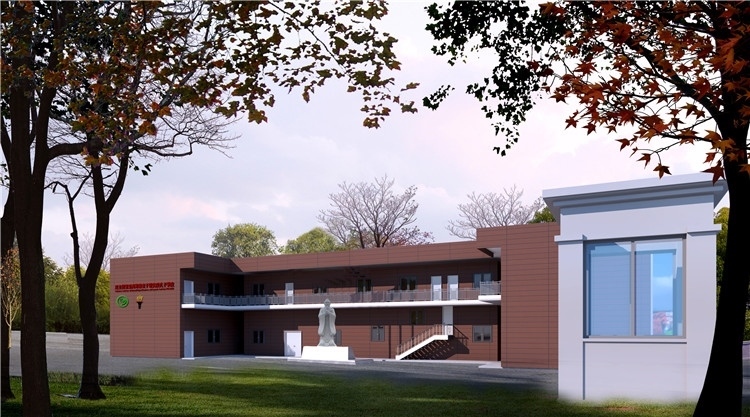 圖3：圖為孔子學(xué)院教學(xué)樓項目效果圖。四川路橋供圖