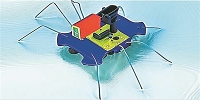 一種能夠在水面上滑行的自供電“蟲(chóng)子”機(jī)器人。圖片來(lái)源：紐約州立大學(xué)賓漢姆頓分校