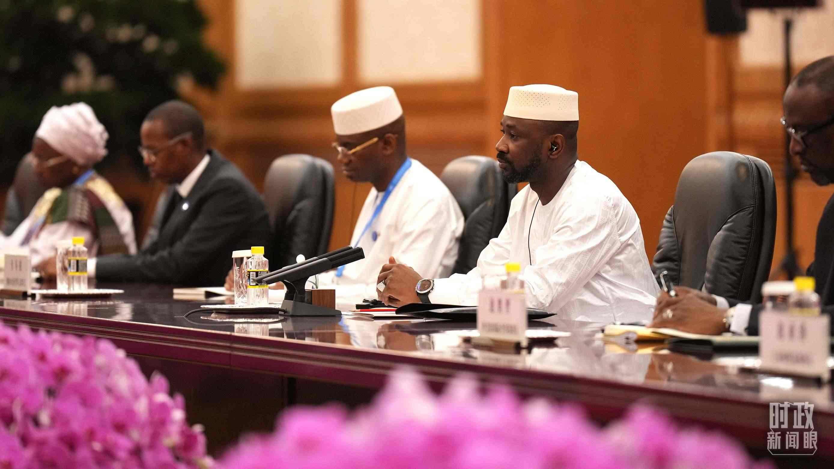 △馬里總統(tǒng)戈伊塔。（總臺記者李晉拍攝）