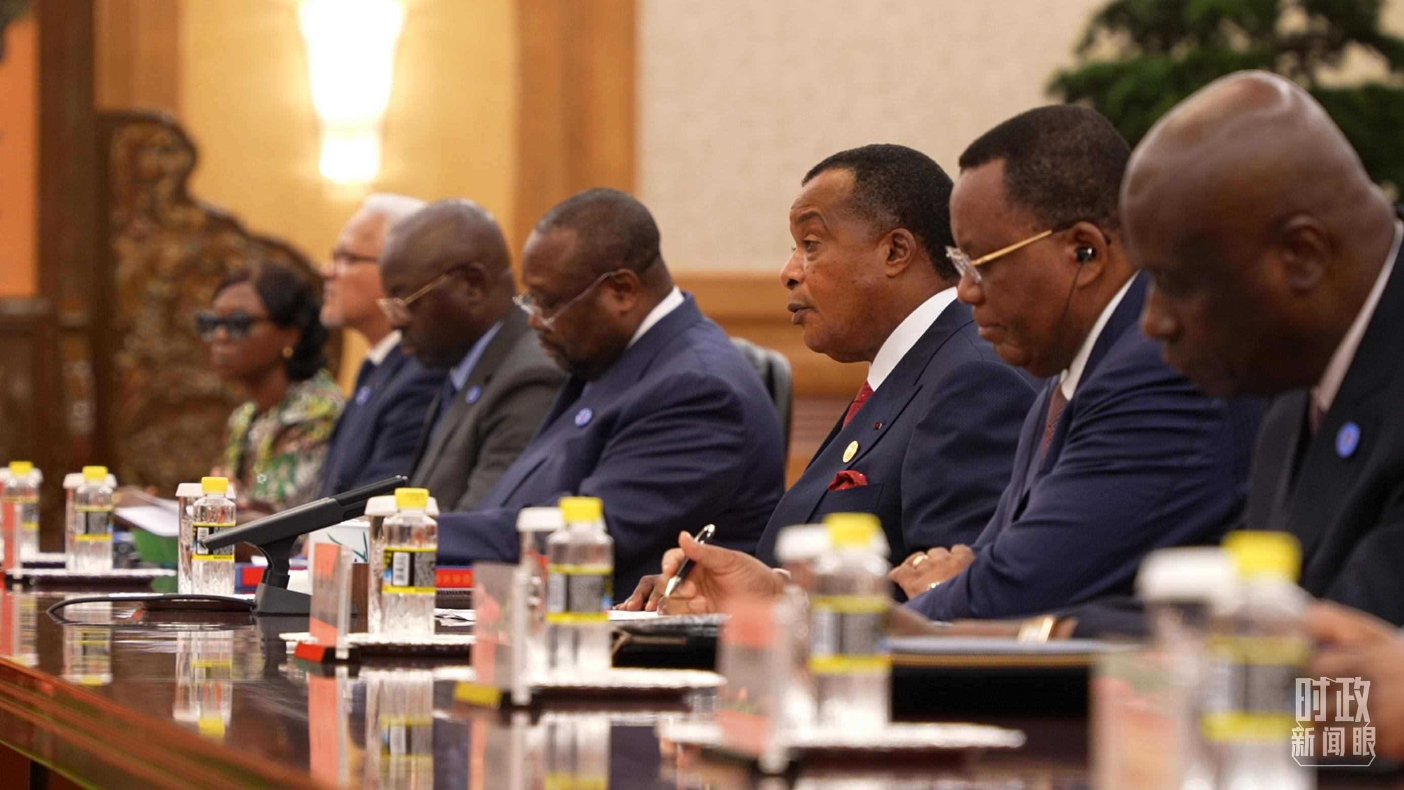 剛果（布）總統(tǒng)薩蘇。（總臺央視記者蔣碩拍攝）