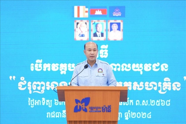 洪瑪尼在開幕式致辭?；顒又鬓k方供圖