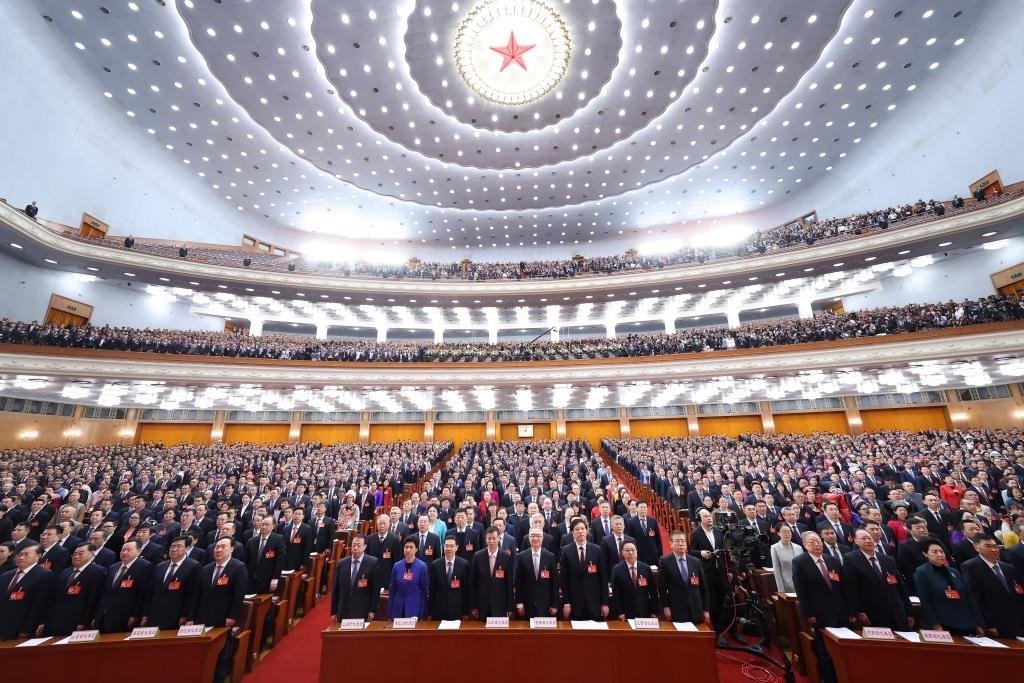 2024年3月5日，第十四屆全國人民代表大會第二次會議在北京人民大會堂開幕。新華社記者 黃敬文 攝
