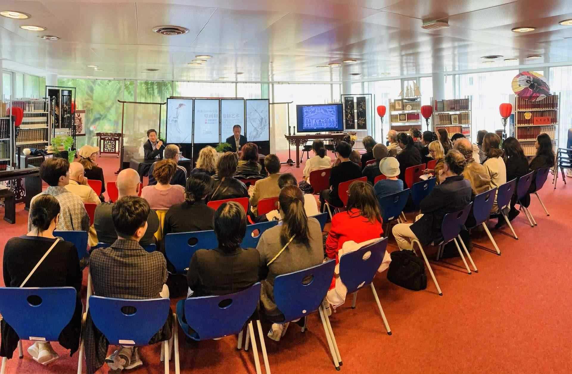 “絲路丹青——絲綢之路沿線(xiàn)壁畫(huà)傳摹展”在巴黎中國(guó)文化中心隆重開(kāi)幕。中國(guó)藝術(shù)研究院供圖