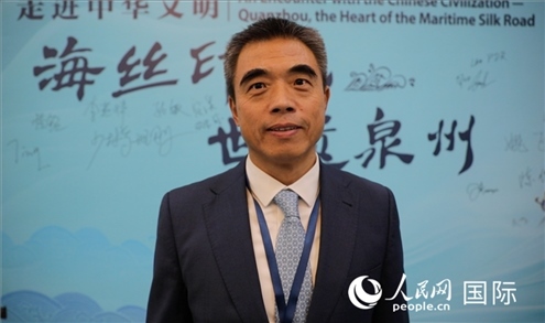 泉州市人民政府副市長(zhǎng)姚飛接受人民網(wǎng)采訪。人民網(wǎng) 王婧攝