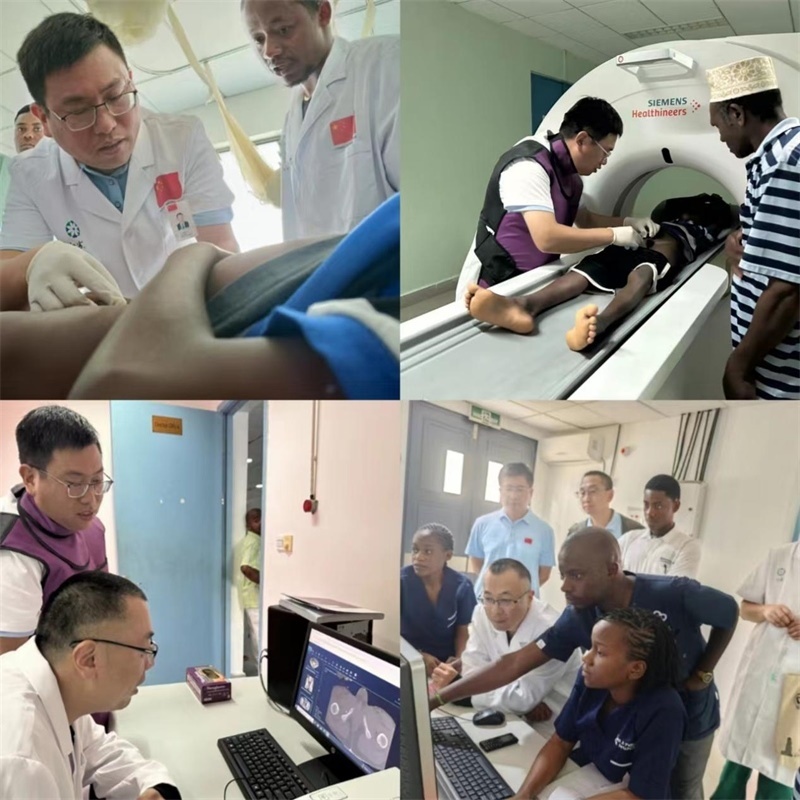 中國援桑醫(yī)療隊多科室專家與當(dāng)?shù)蒯t(yī)生共同為患者檢查。中國援桑醫(yī)療隊 供圖