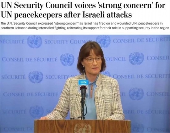 《華盛頓郵報(bào)》報(bào)道截圖（題圖為本月安理會(huì)輪值主席、瑞士常駐聯(lián)合國代表帕絲卡萊·貝里斯維爾）