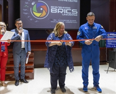 5月29日，“宇宙·金磚國家”圖片巡回展在北京舉辦。 北京俄羅斯文化中心供圖