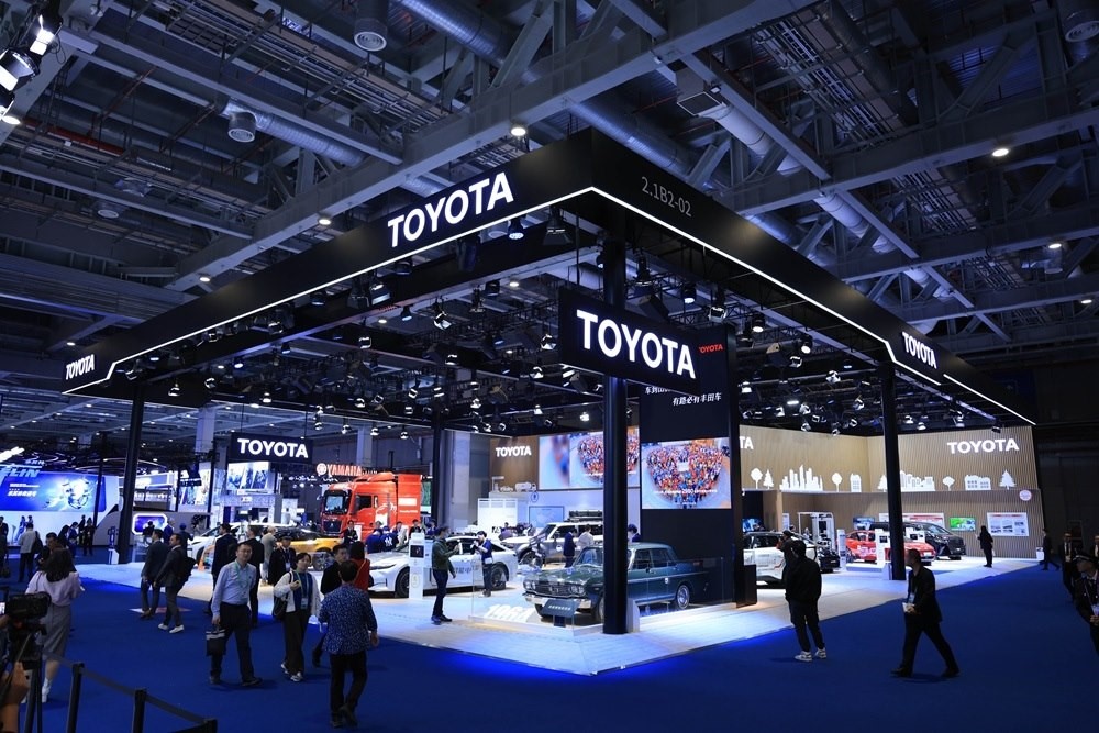 第七屆進(jìn)博會豐田展臺。人民網(wǎng)記者 車柯蒙攝