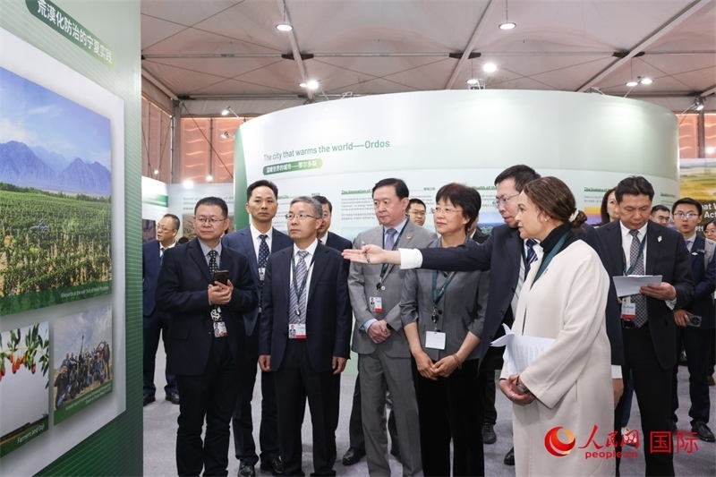 嘉賓參觀中國館。人民網(wǎng)記者任皓宇攝