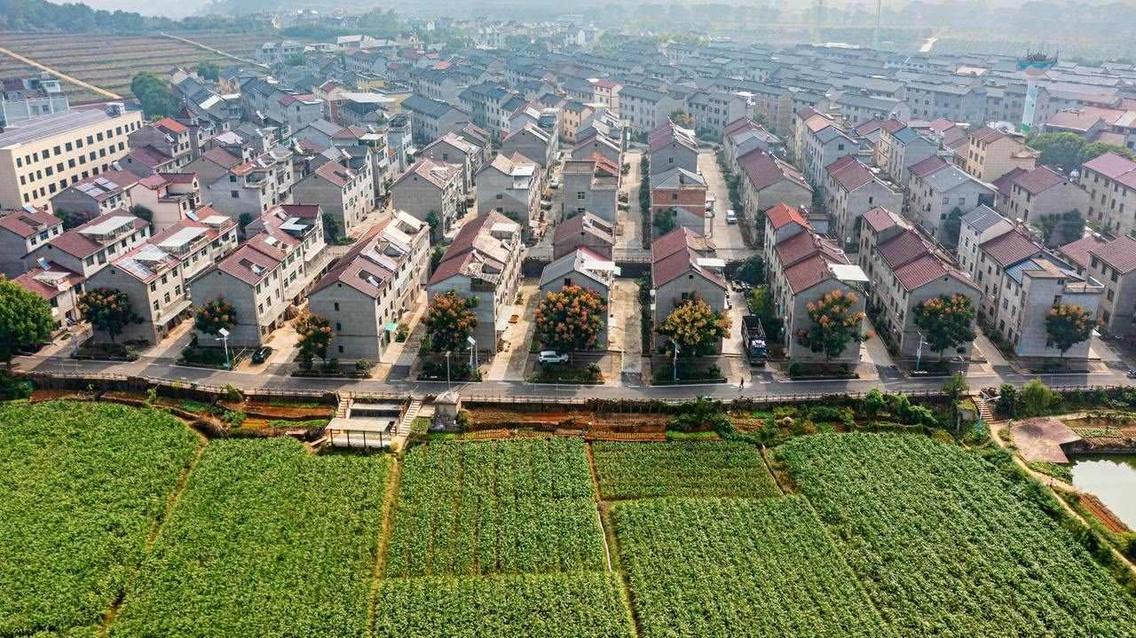 衢州市衢江區(qū)云溪鄉(xiāng)希望新村鳥瞰圖。衢州市衢江區(qū)委宣傳部 供圖