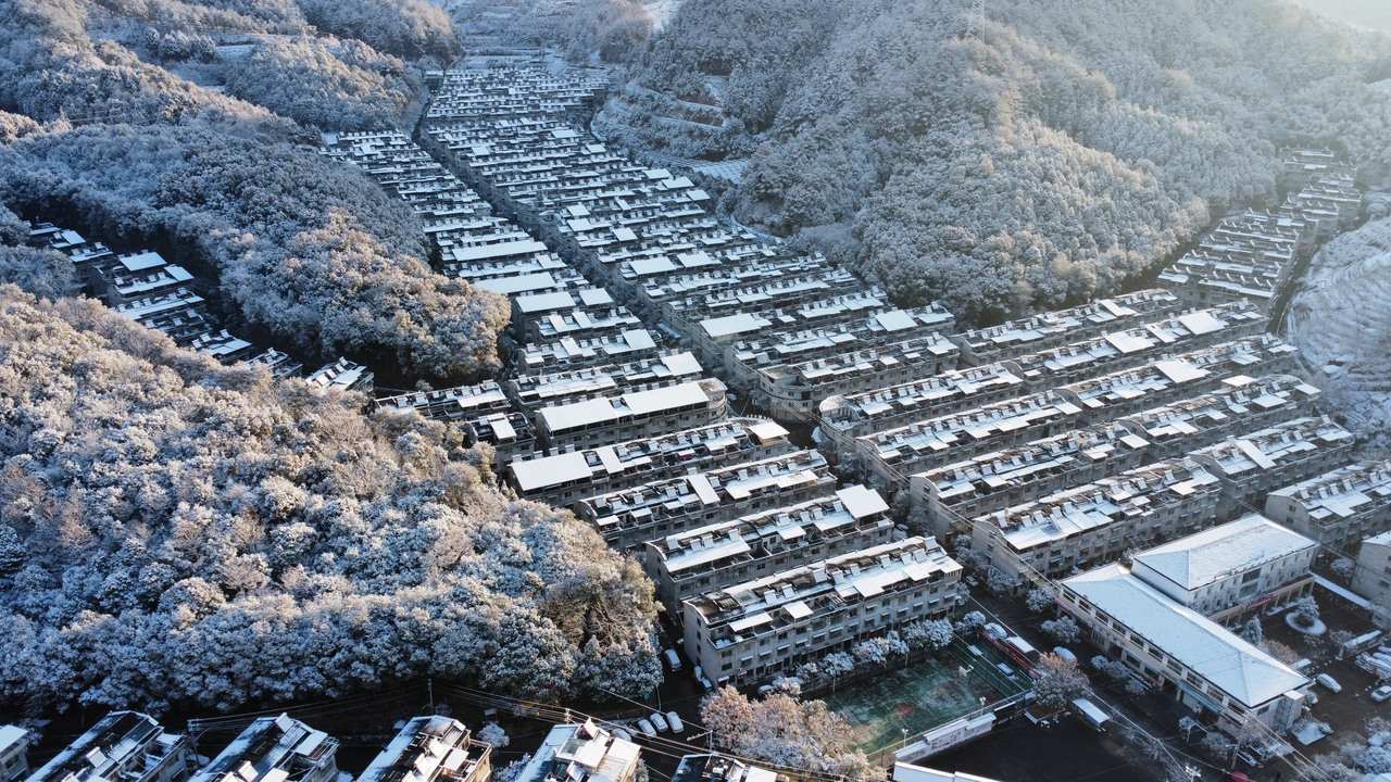 慶元縣濛洲街道同濟新村，雪后初霽。慶元縣融媒體中心 供圖