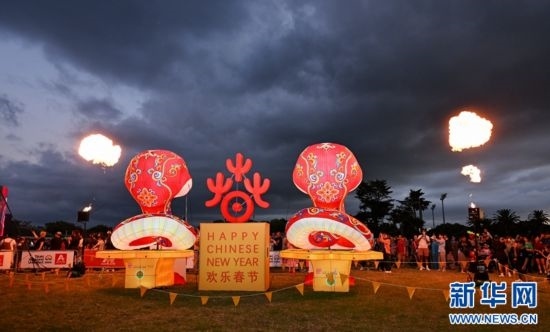 圖為游客在2025年奧克蘭元宵燈節(jié)游覽。（圖片由奧克蘭中國文化中心提供）