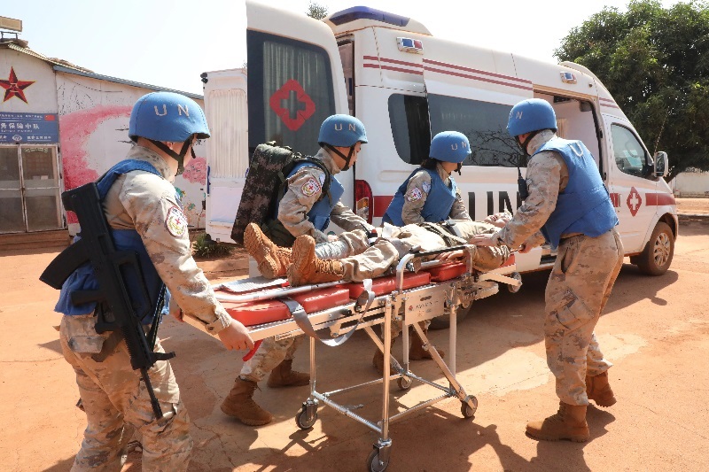 演練現(xiàn)場(chǎng)。張曉昆攝。